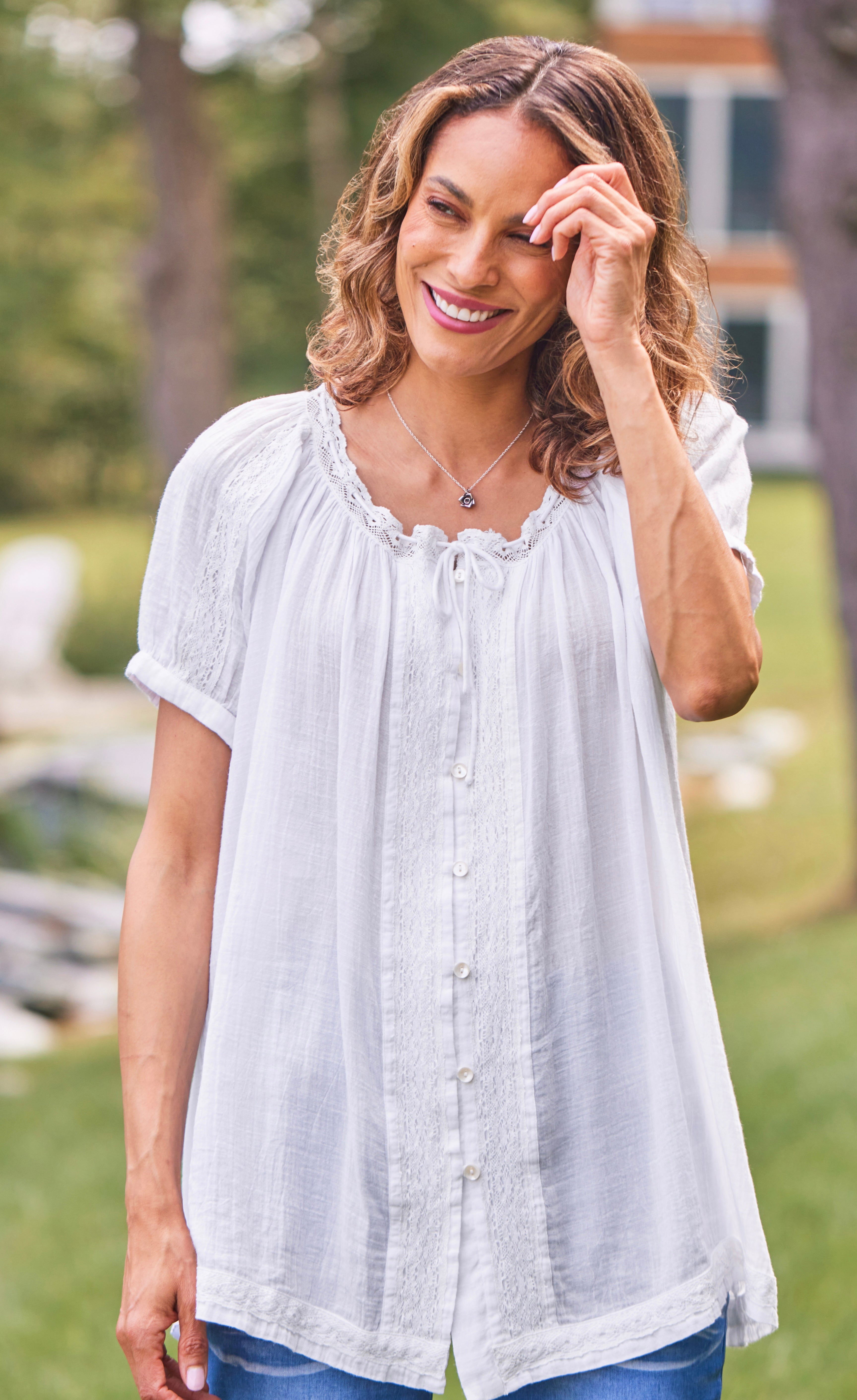 April Cornell Cape Cod Blouse White