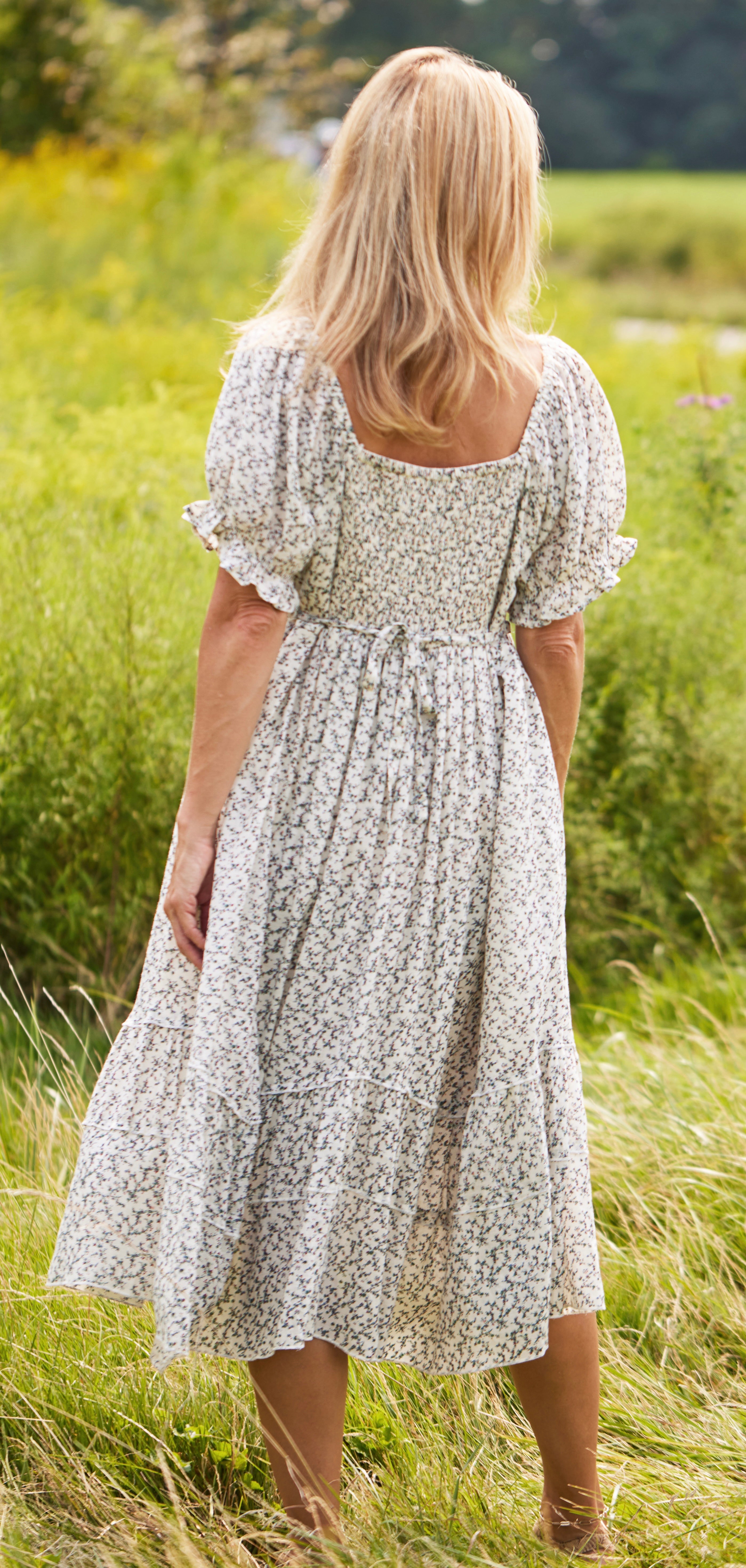 April Cornell Filigree Smocked Dress