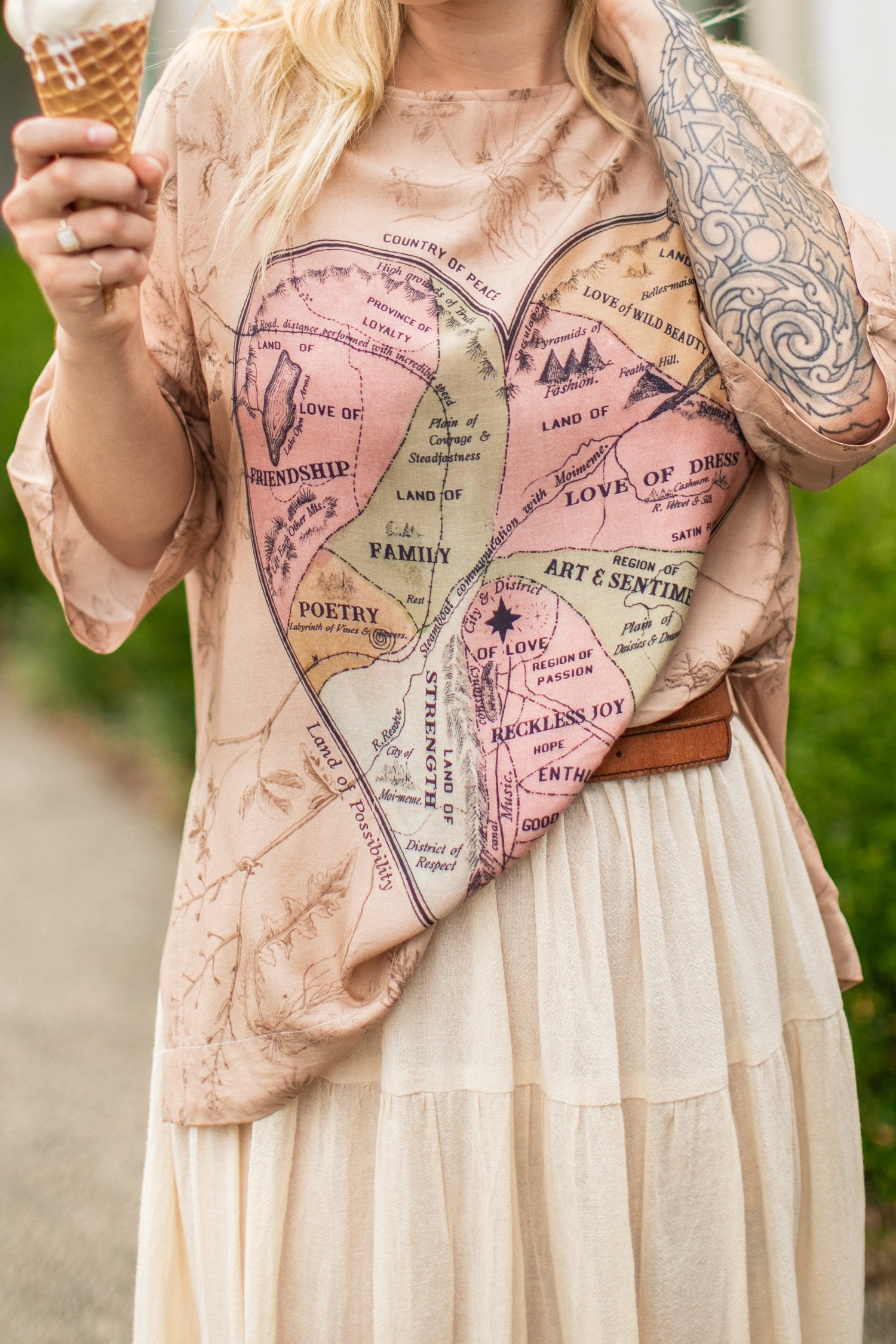 Market Of Stars-Map Of My Heart Luxe Tee
