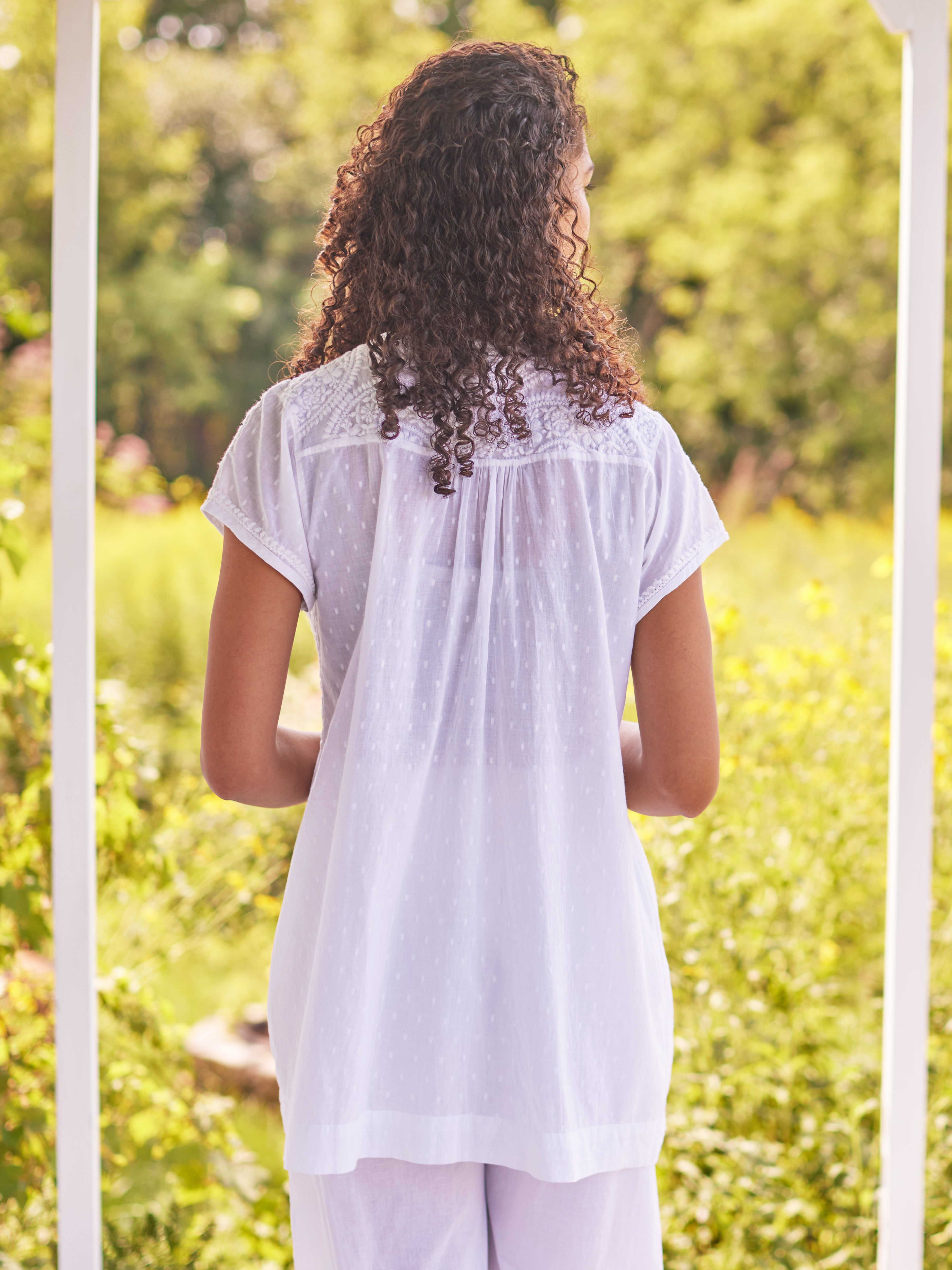 April Cornell Layla Swiss Dot Blouse