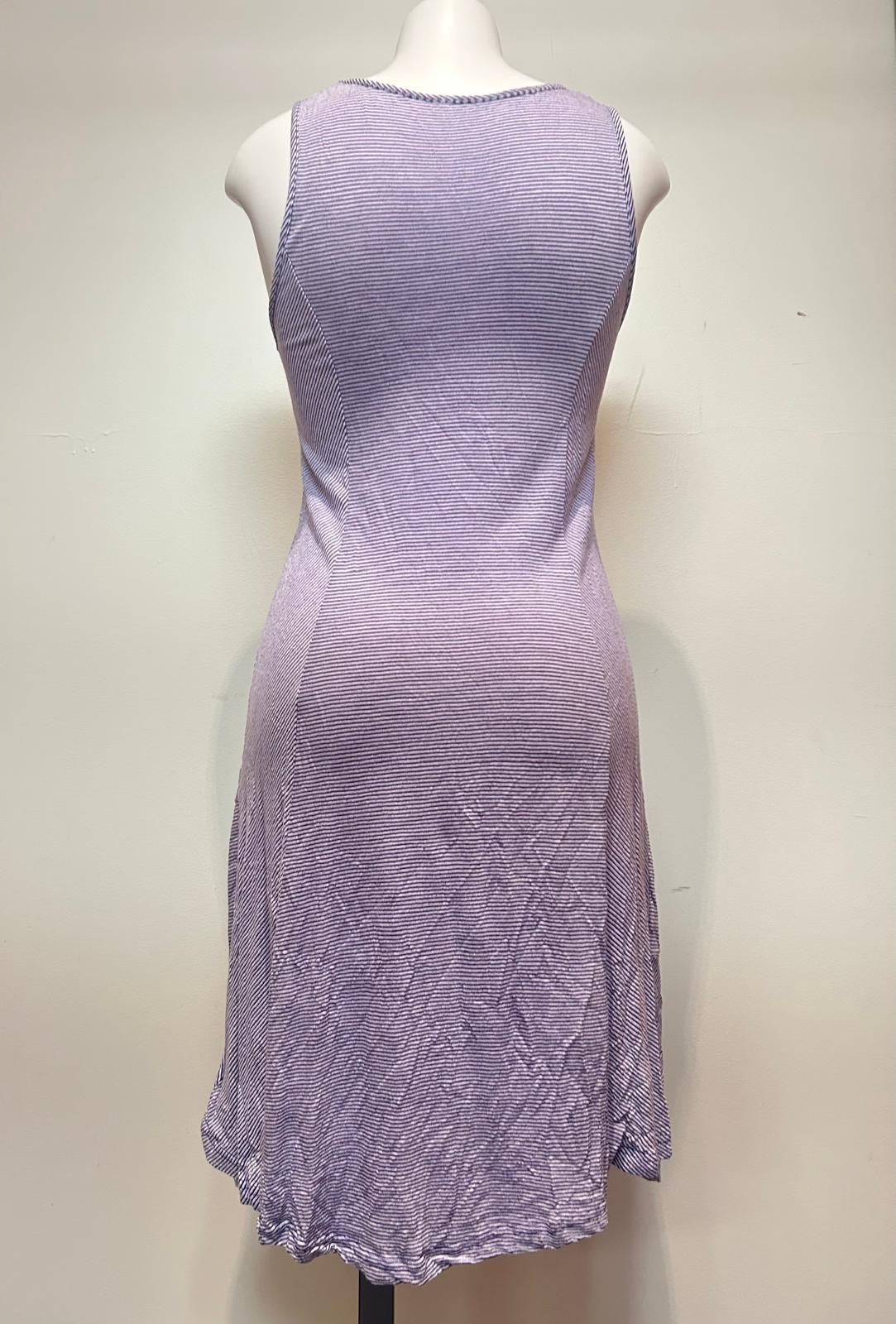 Metalicus Merino Monsoon Tank Dress-Purple Pin Stripe