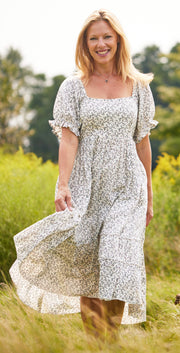 April Cornell Filigree Smocked Dress