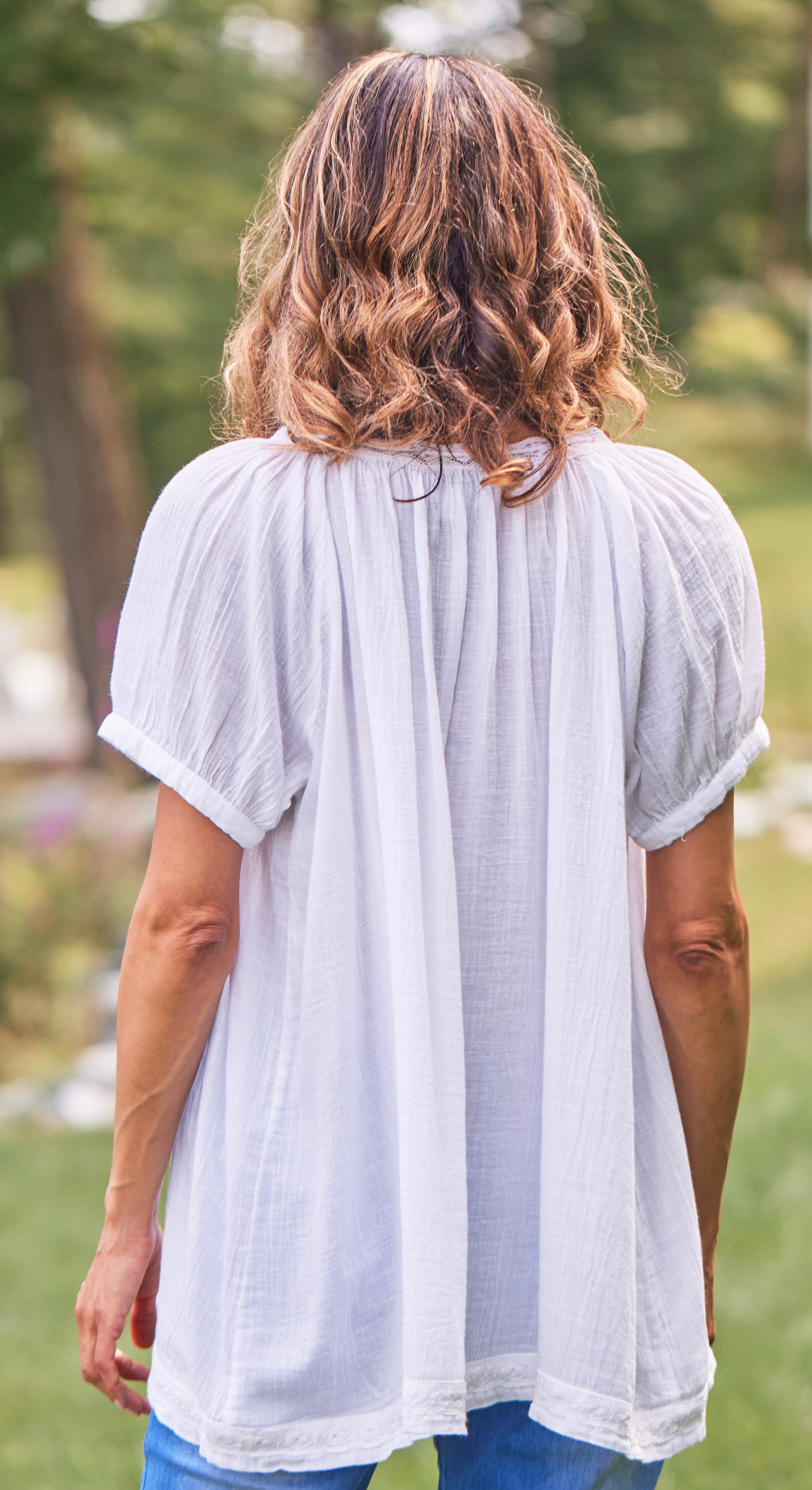 April Cornell Cape Cod Blouse White