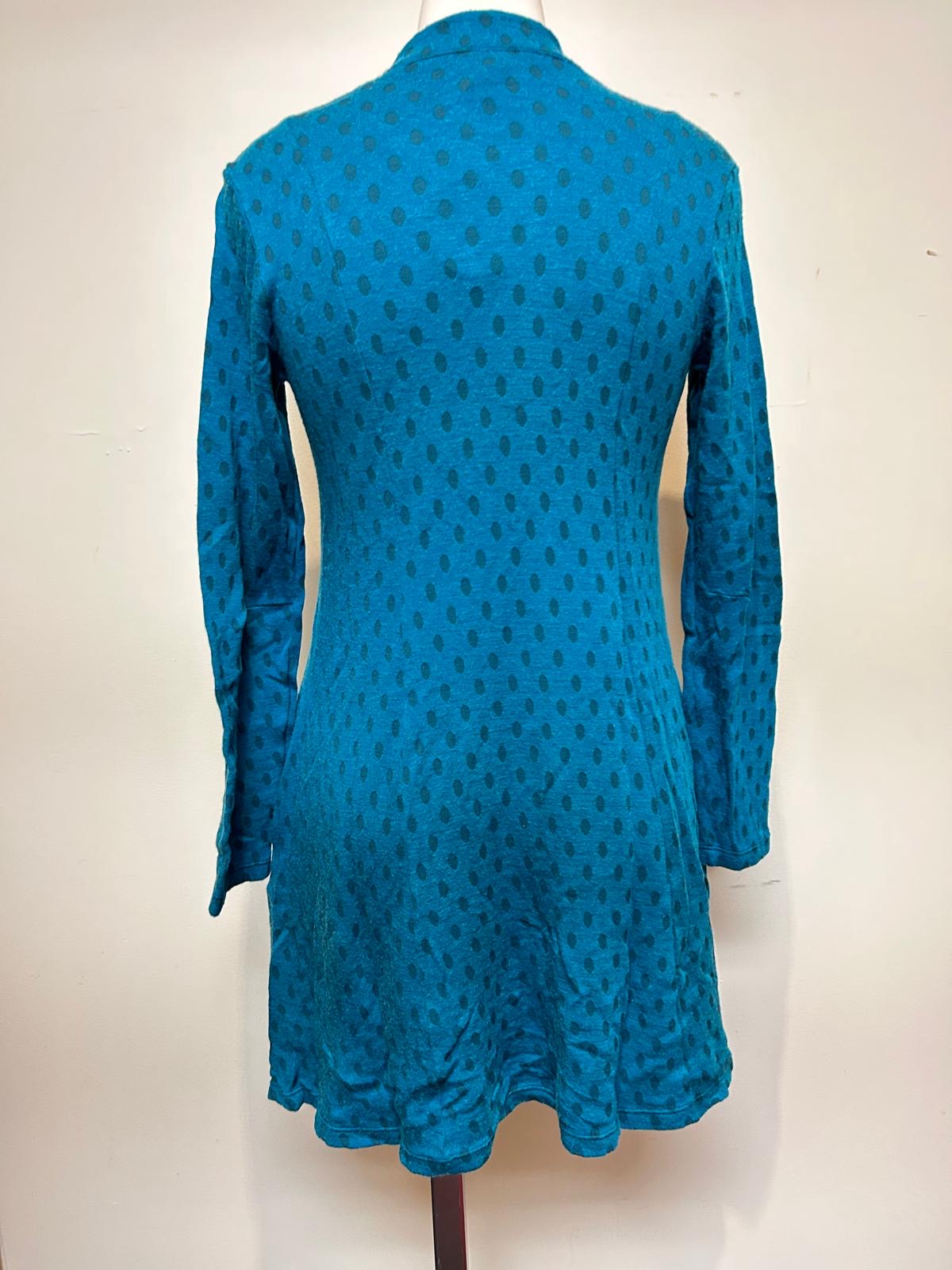 Valia Polka Dot Dixie Coat Teal
