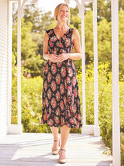 April Cornell Spanish Rose Faux Wrap Dress