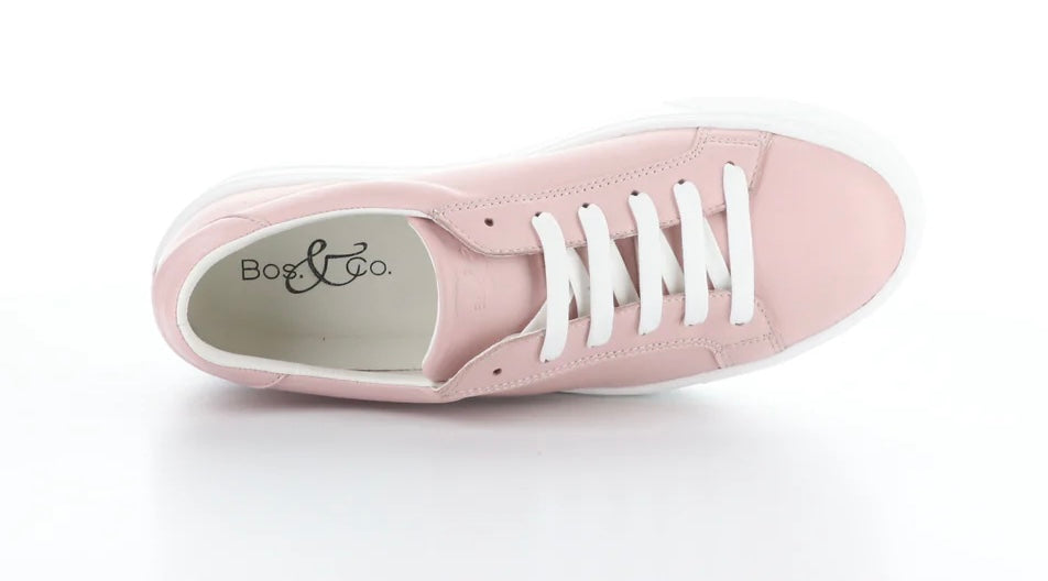 Bos & Co Maya Pink Leather Sneaker