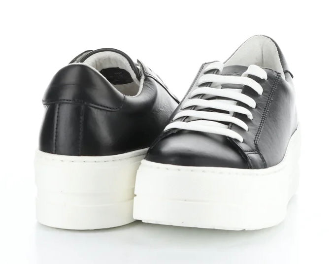 Bos & Co Maya Black & White Leather Sneaker