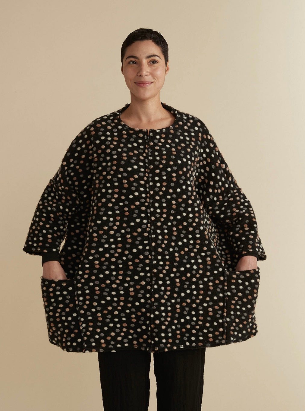 Cut Loose Pebbled Boiled Wool OS Zip Jacket – Eveline Street Clothing