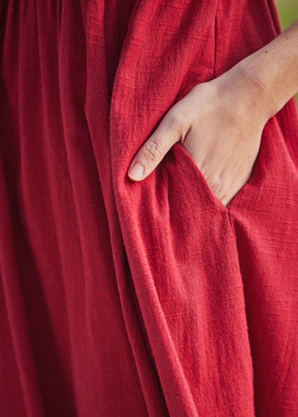 April Cornell Jane Austen Cotton Dress Scarlet