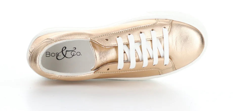 Bos & Co Maya Gold Leather Sneaker