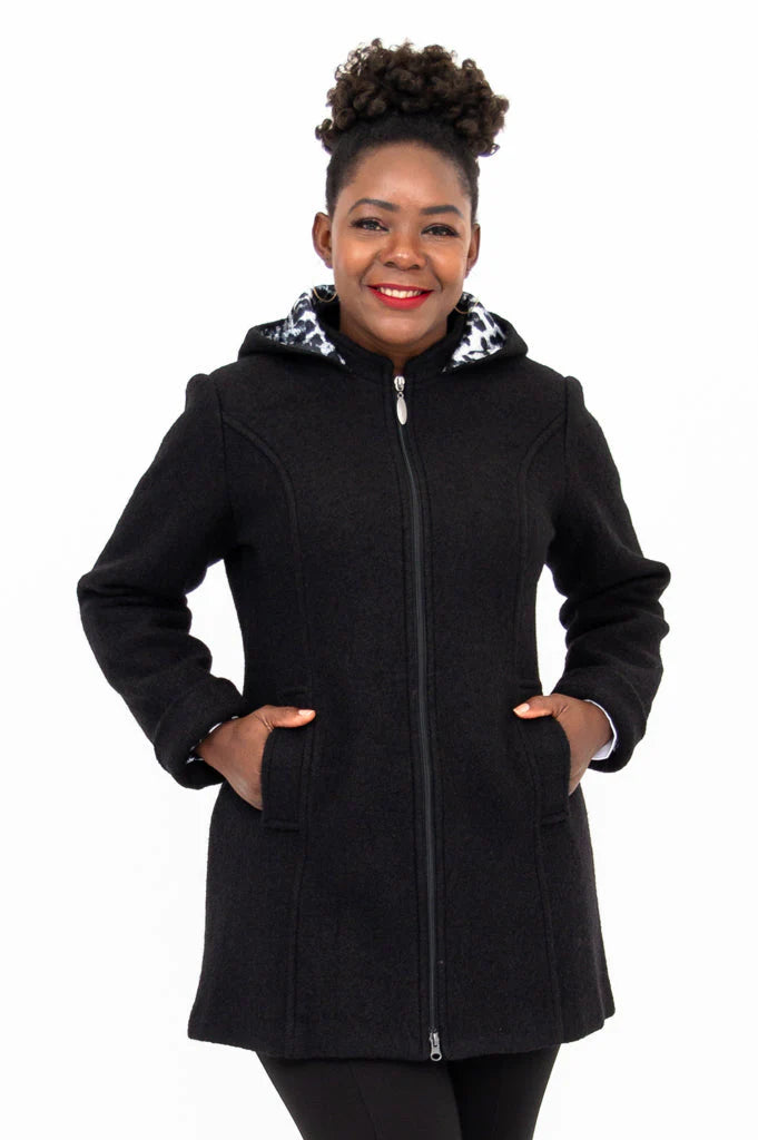 Blue Sky Pender Coat Boiled Wool Black