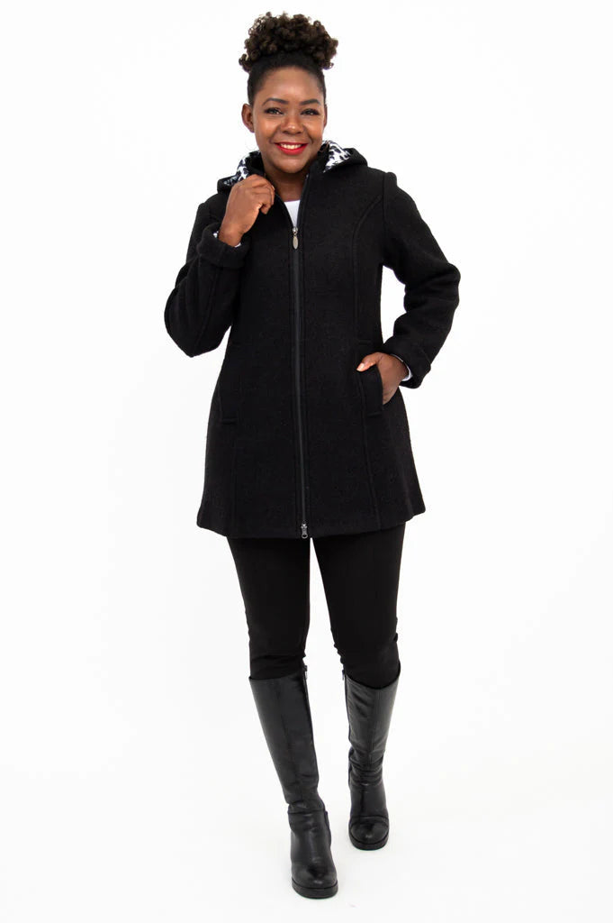 Blue Sky Pender Coat Boiled Wool Black