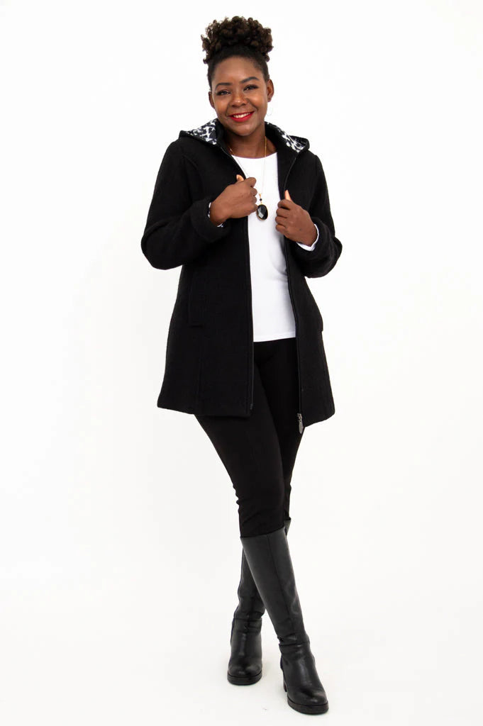 Blue Sky Pender Coat Boiled Wool Black