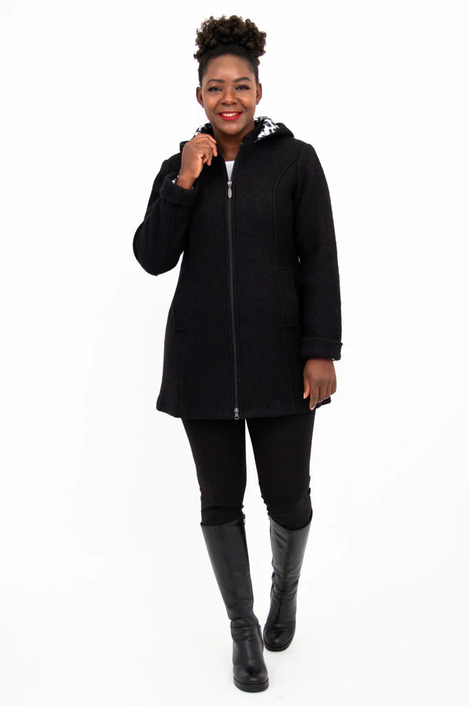Blue Sky Pender Coat Boiled Wool Black