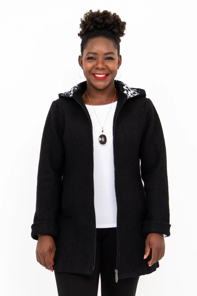Blue Sky Pender Coat Boiled Wool Black