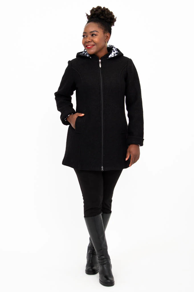 Blue Sky Pender Coat Boiled Wool Black