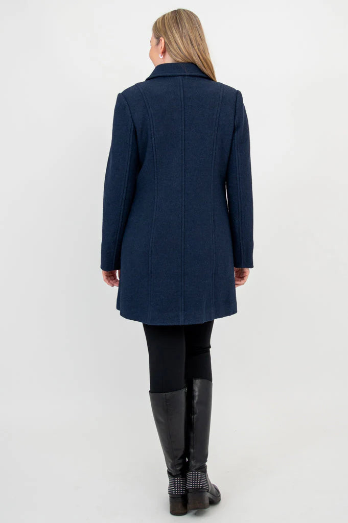Blue Sky Vicky Coat Boiled Wool Navy