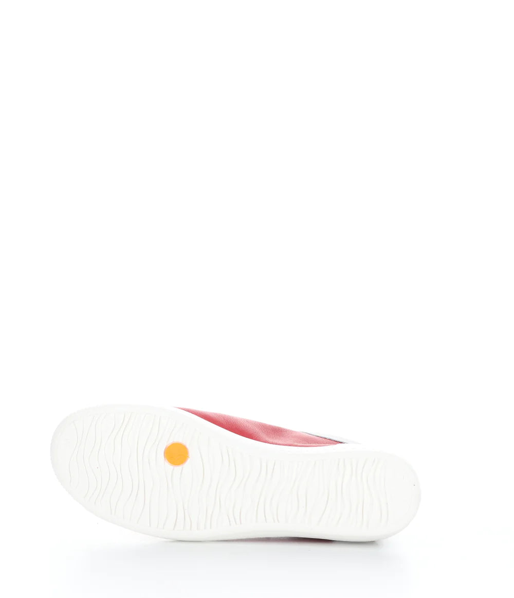 Softinos Isla Red And White Round Toe Shoes