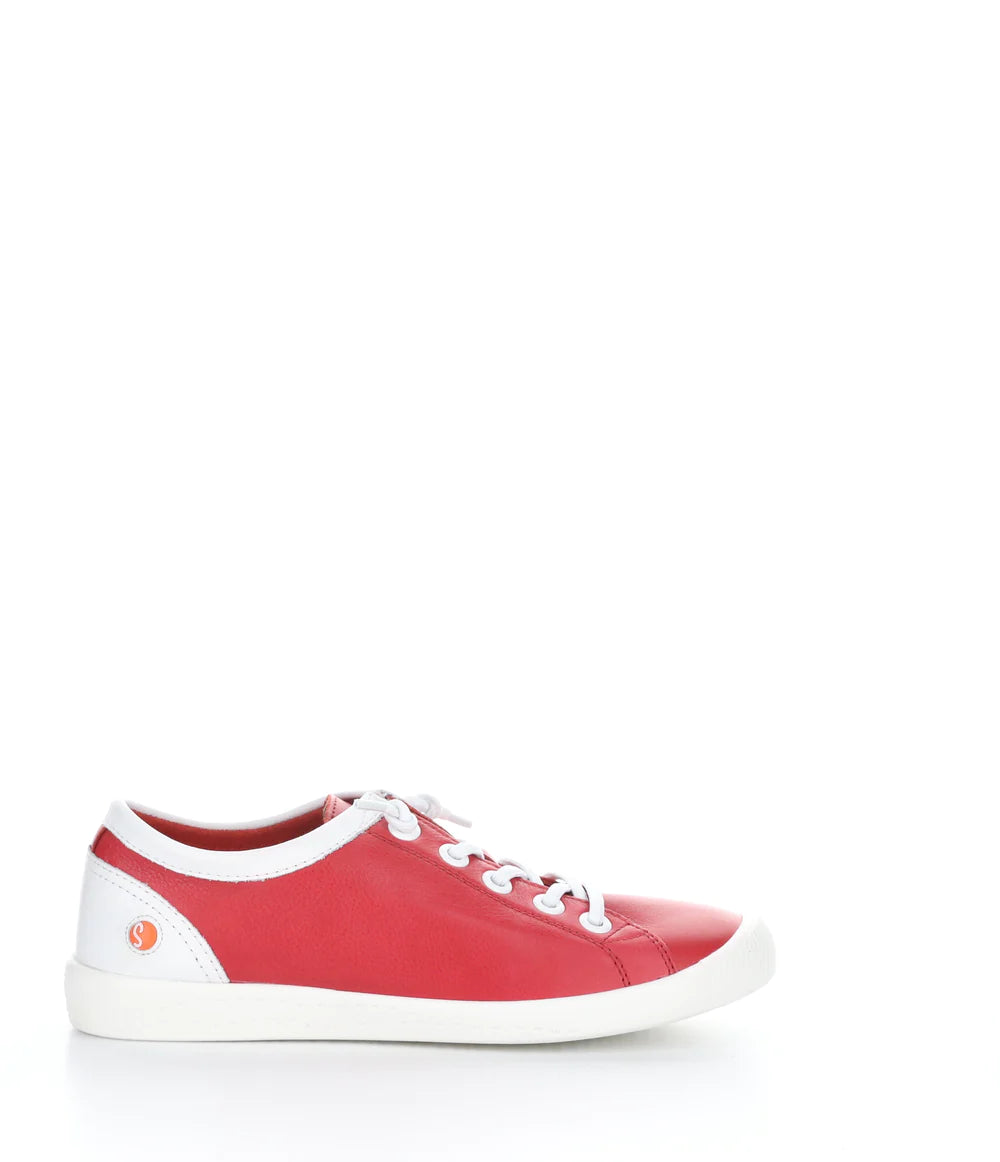 Softinos Isla Red And White Round Toe Shoes