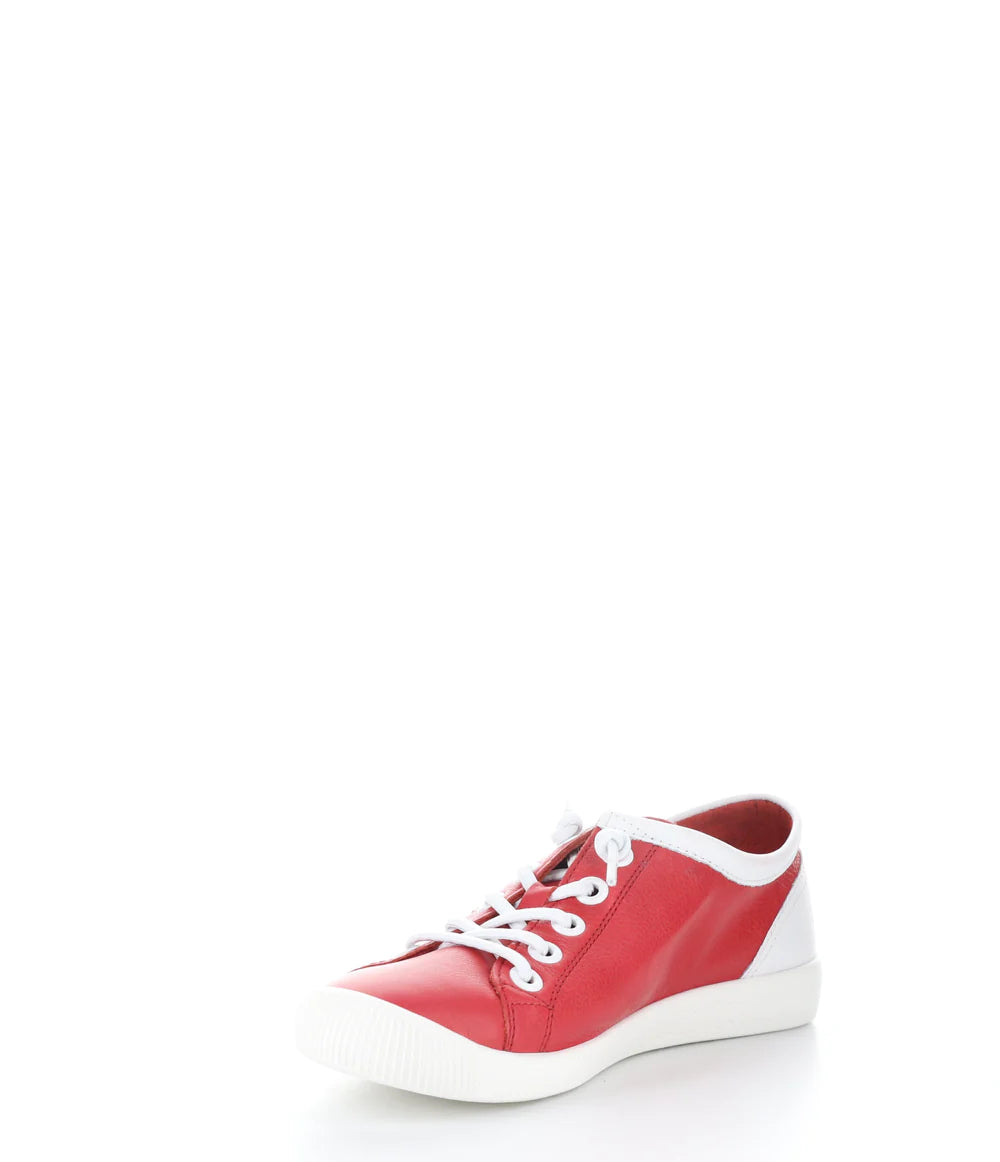 Softinos Isla Red And White Round Toe Shoes