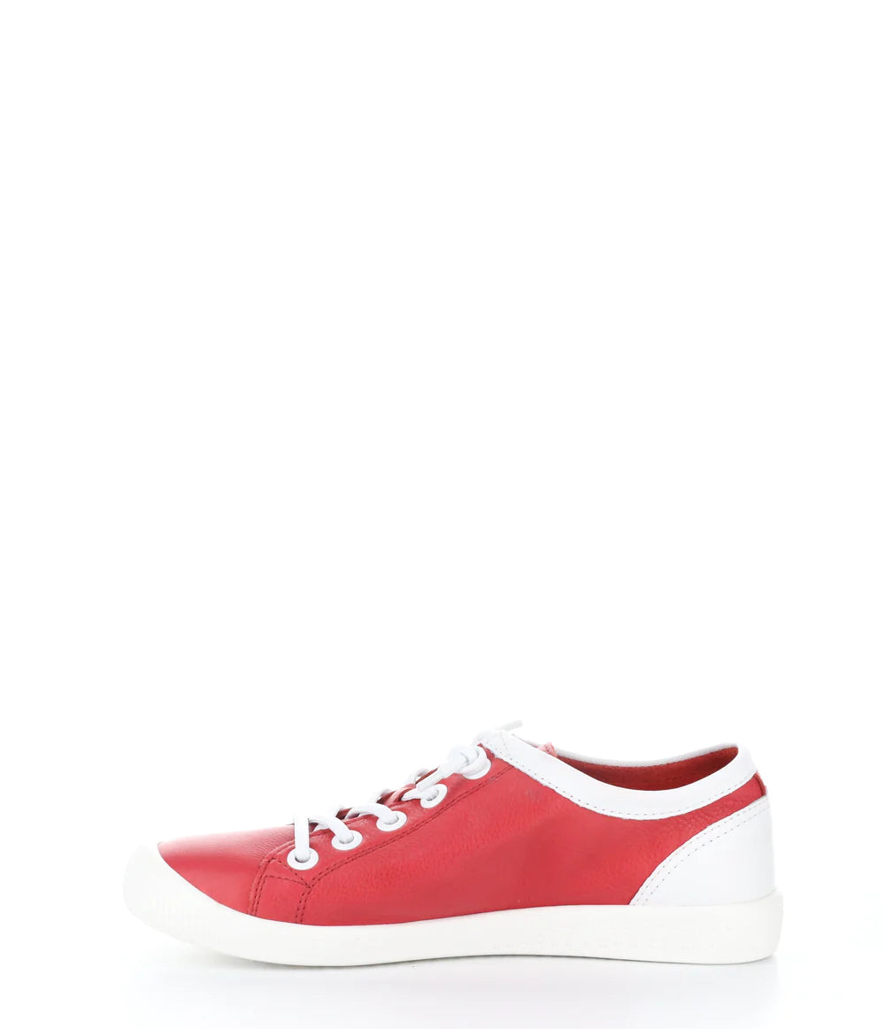 Softinos Isla Red And White Round Toe Shoes