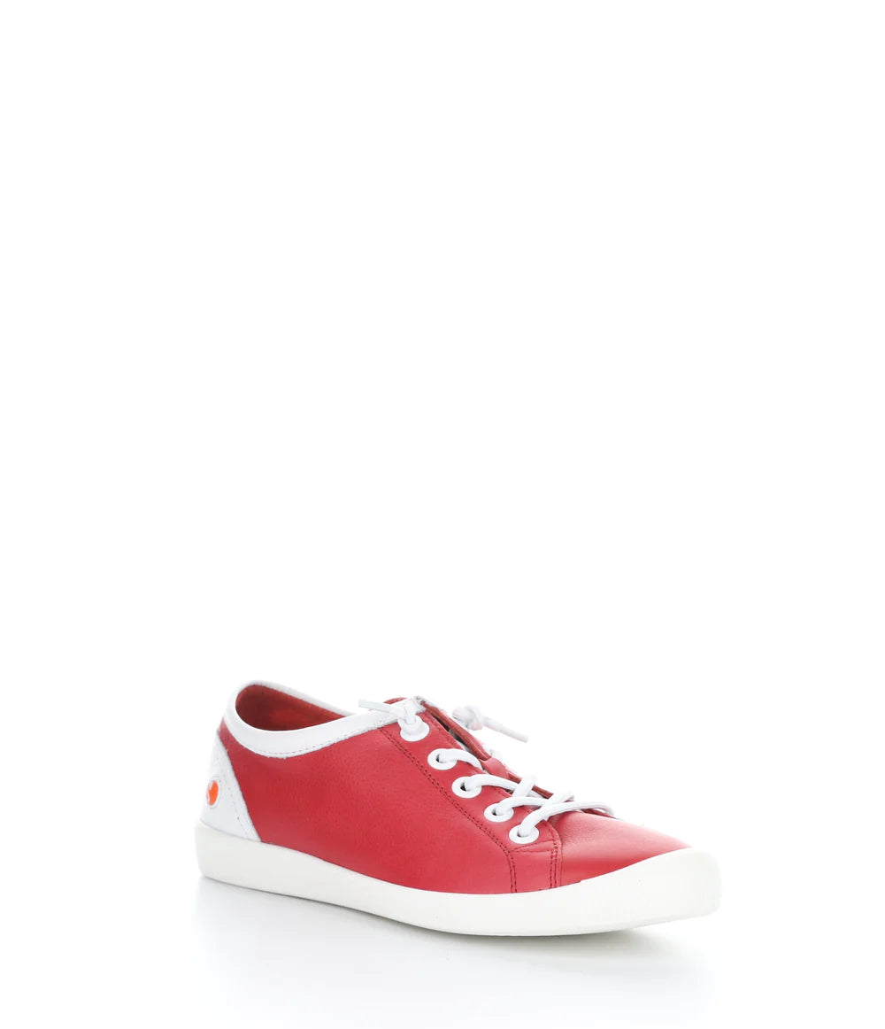 Softinos Isla Red And White Round Toe Shoes