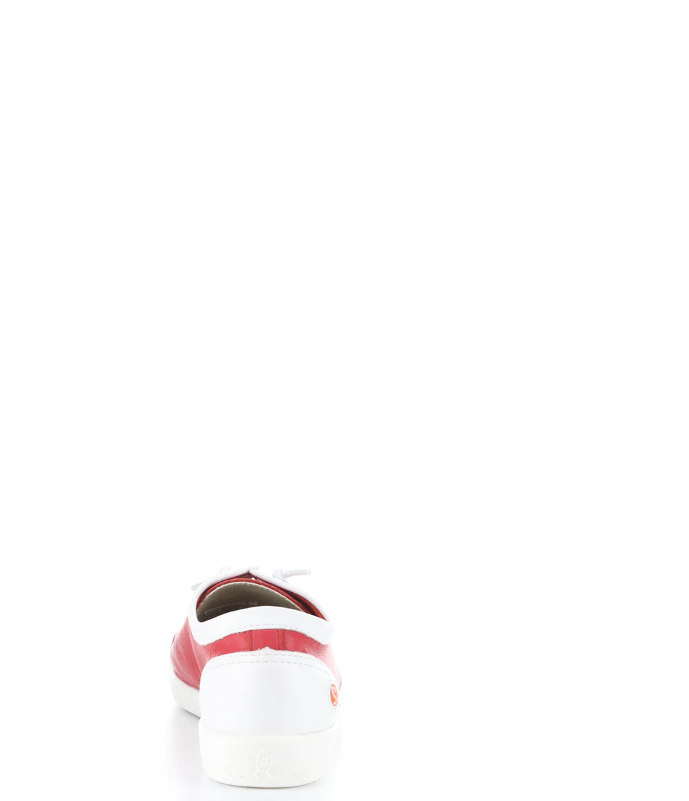 Softinos Isla Red And White Round Toe Shoes