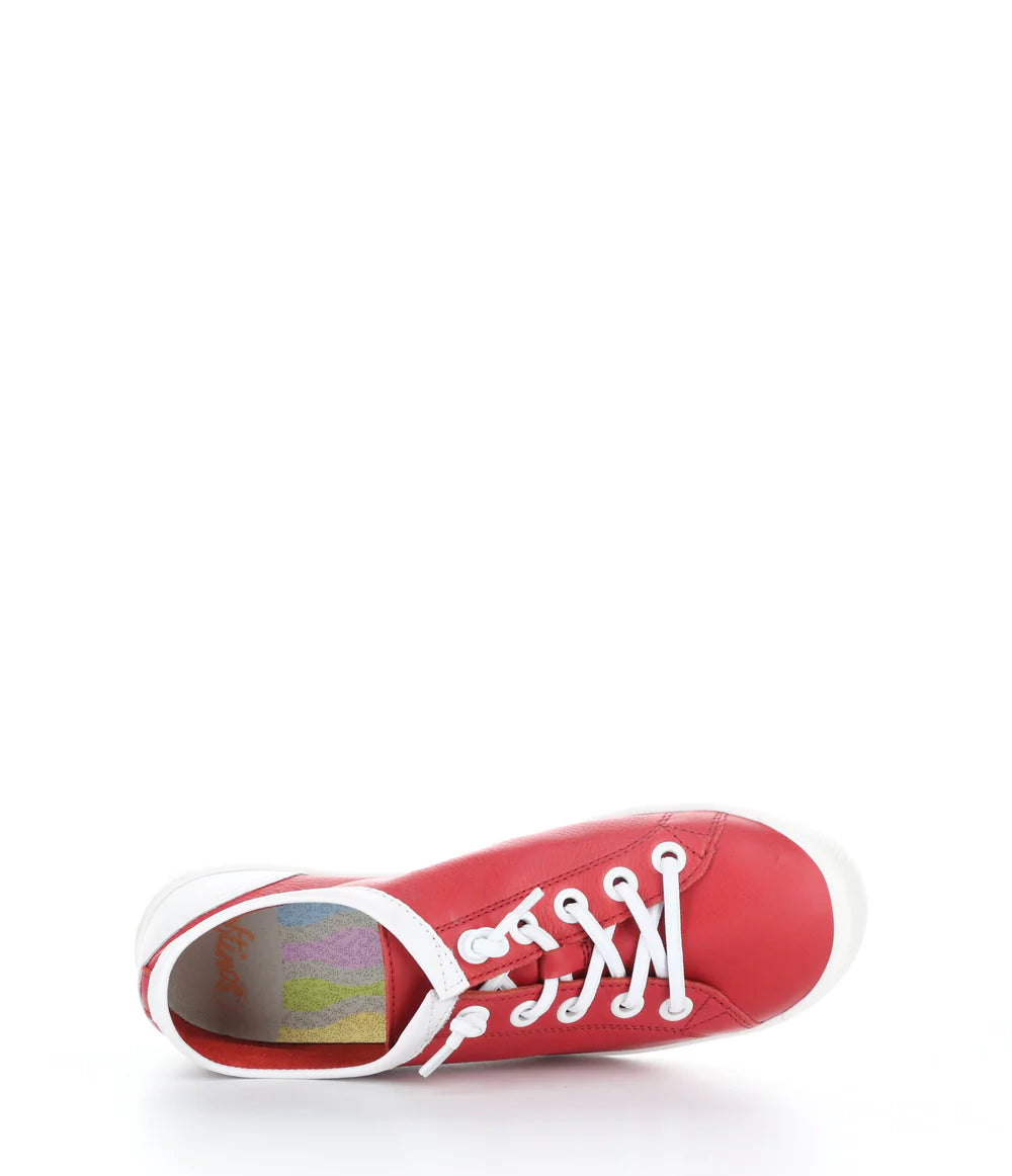 Softinos Isla Red And White Round Toe Shoes