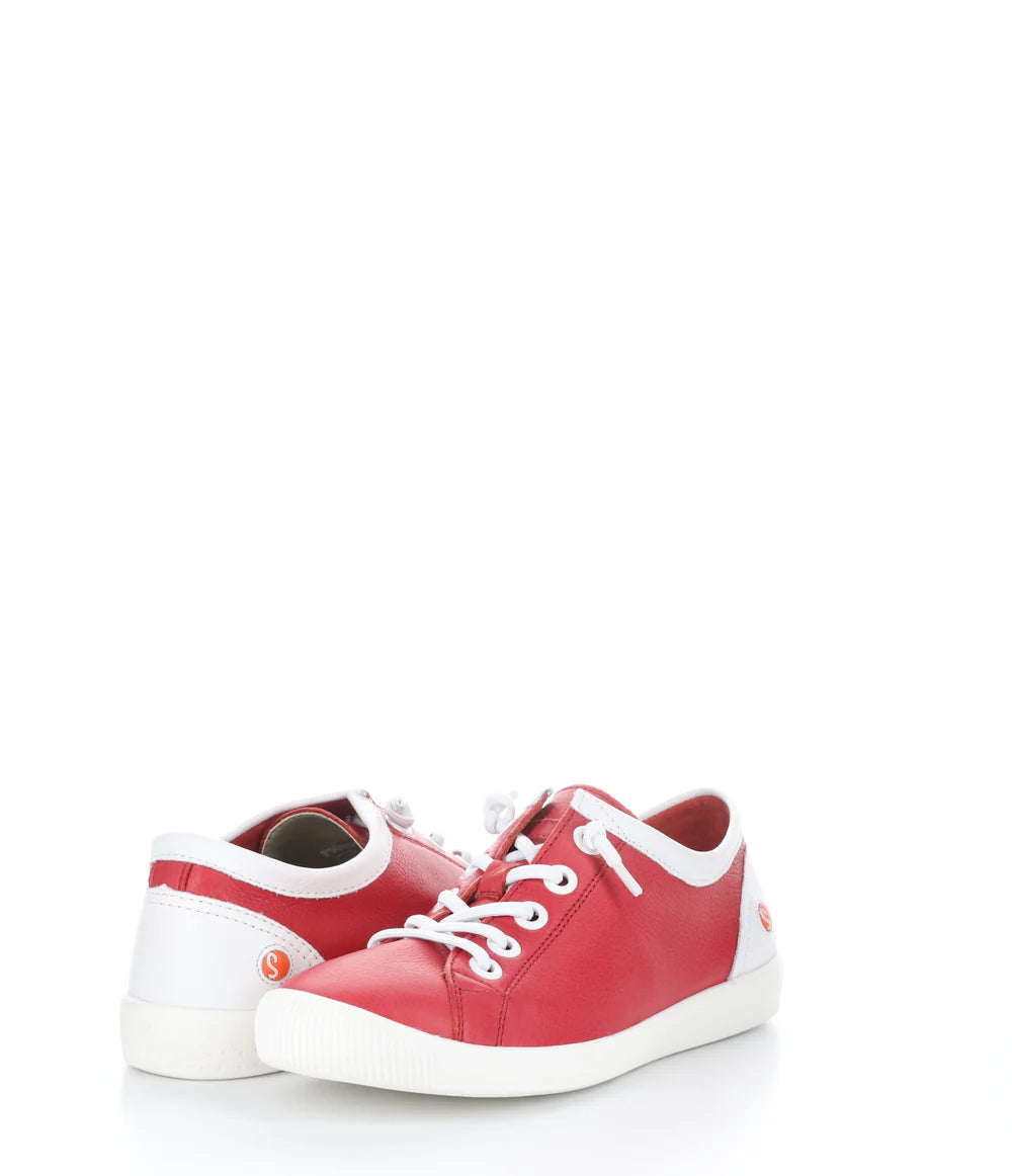 Softinos Isla Red And White Round Toe Shoes