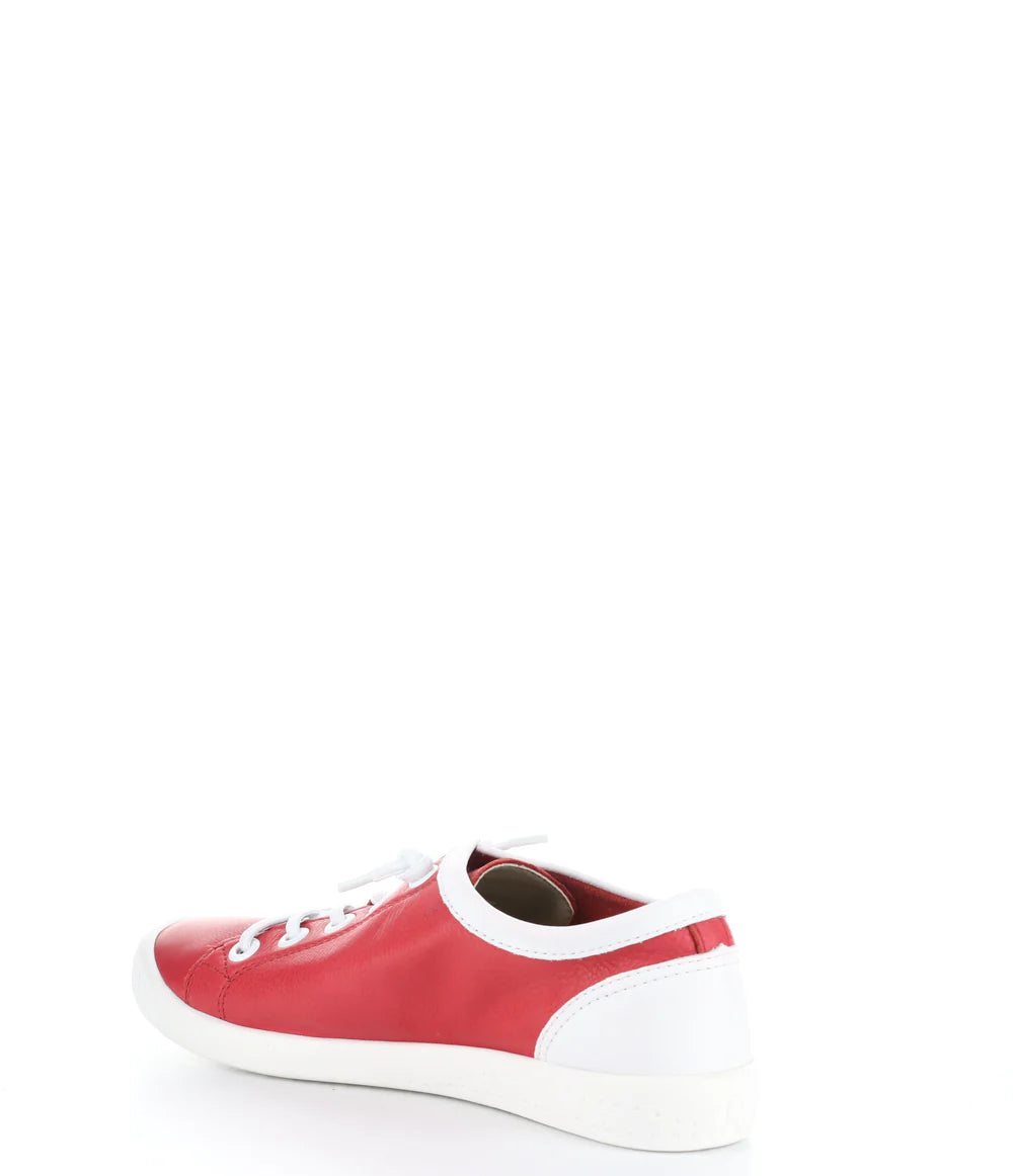Softinos Isla Red And White Round Toe Shoes