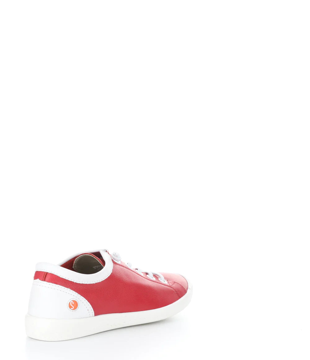 Softinos Isla Red And White Round Toe Shoes