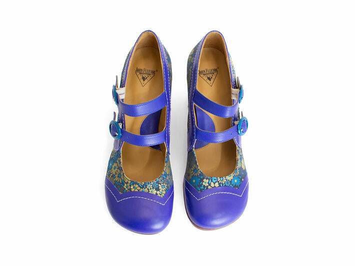 John Fluevog Marcelo Blue Floral
