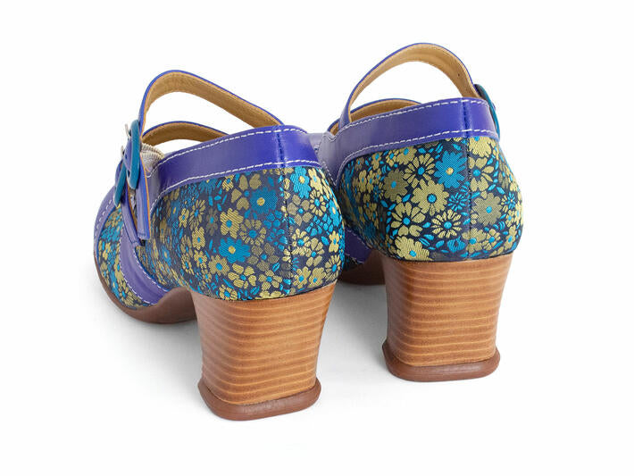 John Fluevog Marcelo Blue Floral
