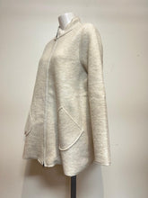 Load image into Gallery viewer, Cut Loose Boiled Wool Long Zipped Jacket Cream
