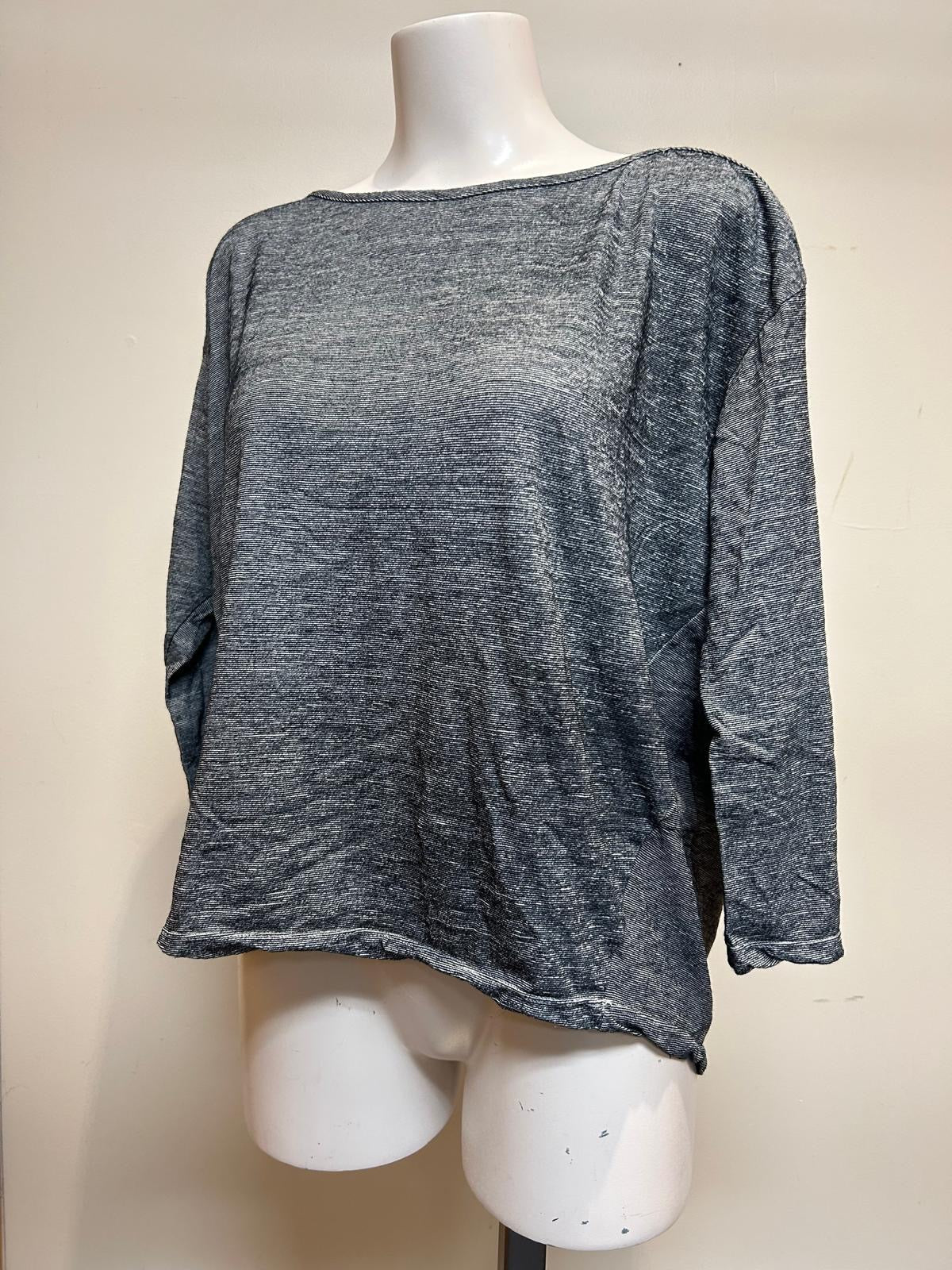 Valia V Merino Tunic Grey Marle