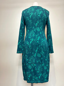 Valia Fitted Floral Dress Emerald Green - The Wild Rose