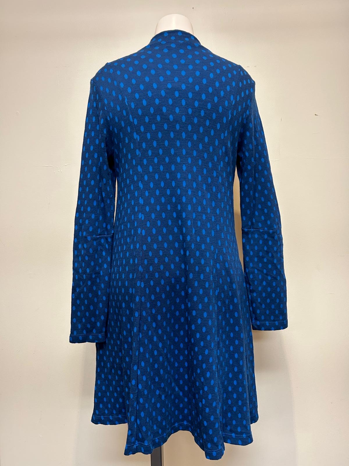 Valia Polka Dot Dixie Coat Electric Blue