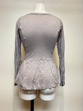 Load image into Gallery viewer, Metalicus Sophia Long Sleeve Peplum Top Coconut
