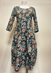 Valia Castella Dress Green Floral