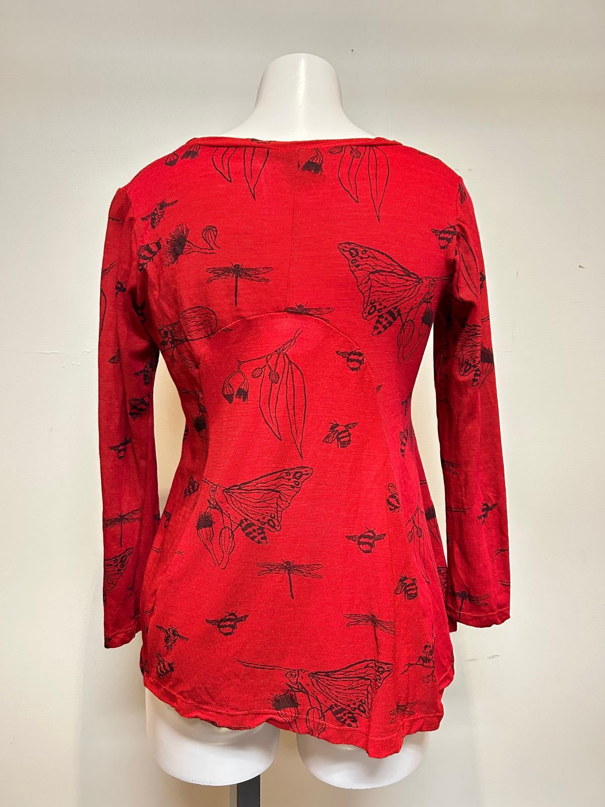 Valia Australia Clothing Butterfly Tunic Red