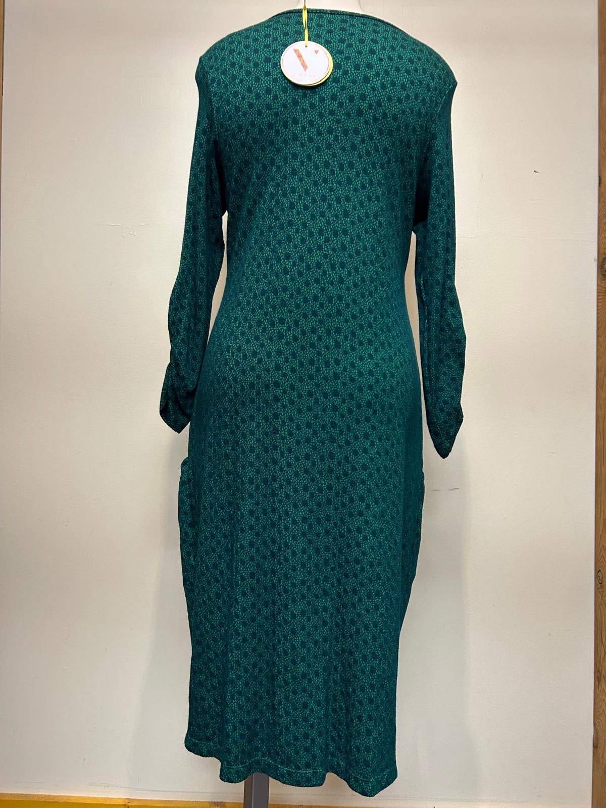 Valia Full Moon Dress Emerald Green Super Deep Pockets