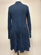 Load image into Gallery viewer, Valia Polka Dot Dixie Coat Navy Blue/White
