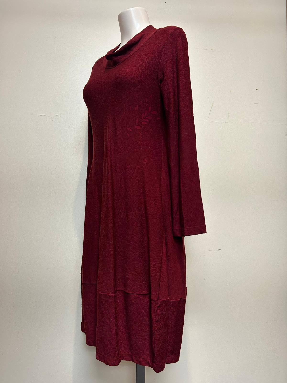 Valia Cowl Dress Deep Red