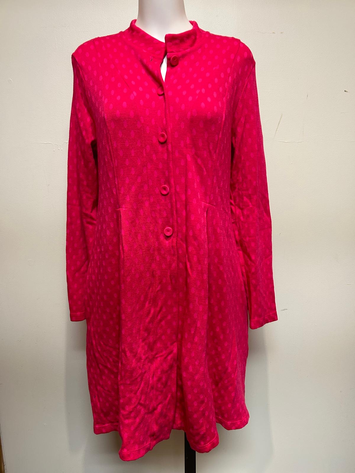 Valia Polka Dot Dixie Coat Hot Pink