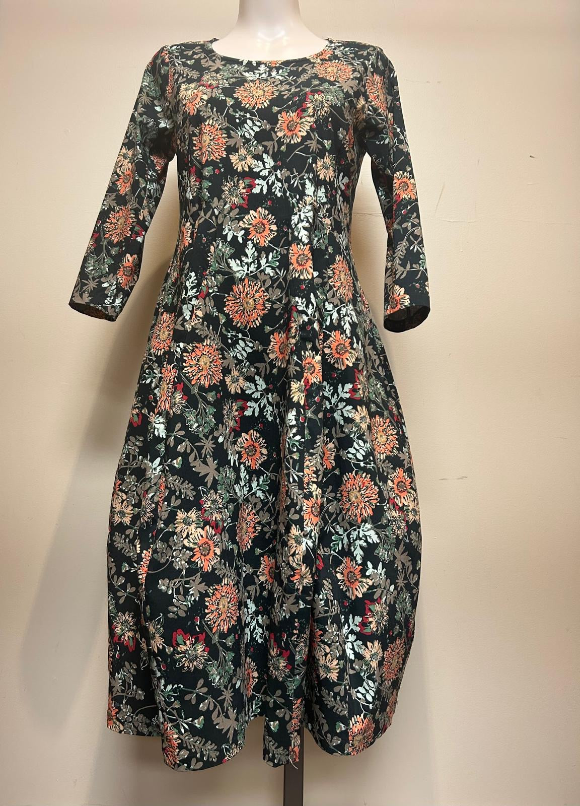 Valia Castella Dress Green Floral