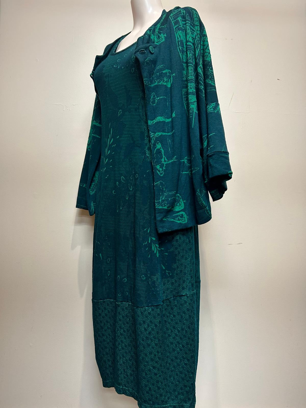 Valia Villanelle Dress Emerald Green (cardigan sold separately)