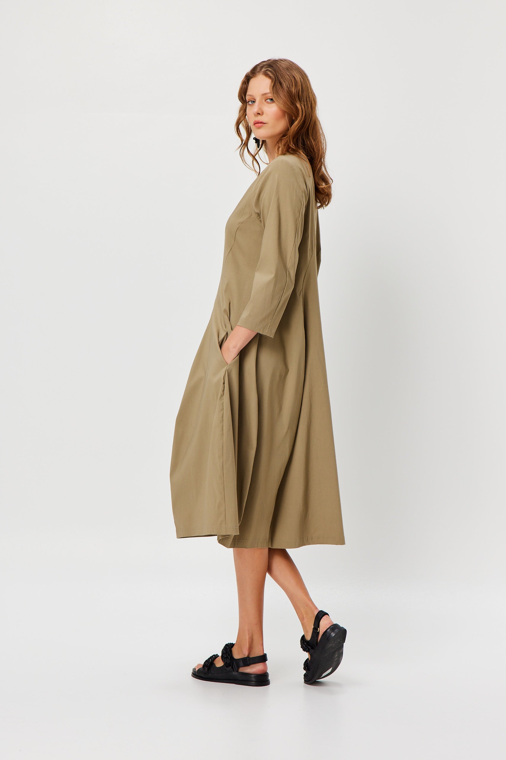 Valia Castella Dress Tan