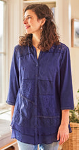 Load image into Gallery viewer, April Cornell Nostalgia Blouse Xs-2x Dresden Blue
