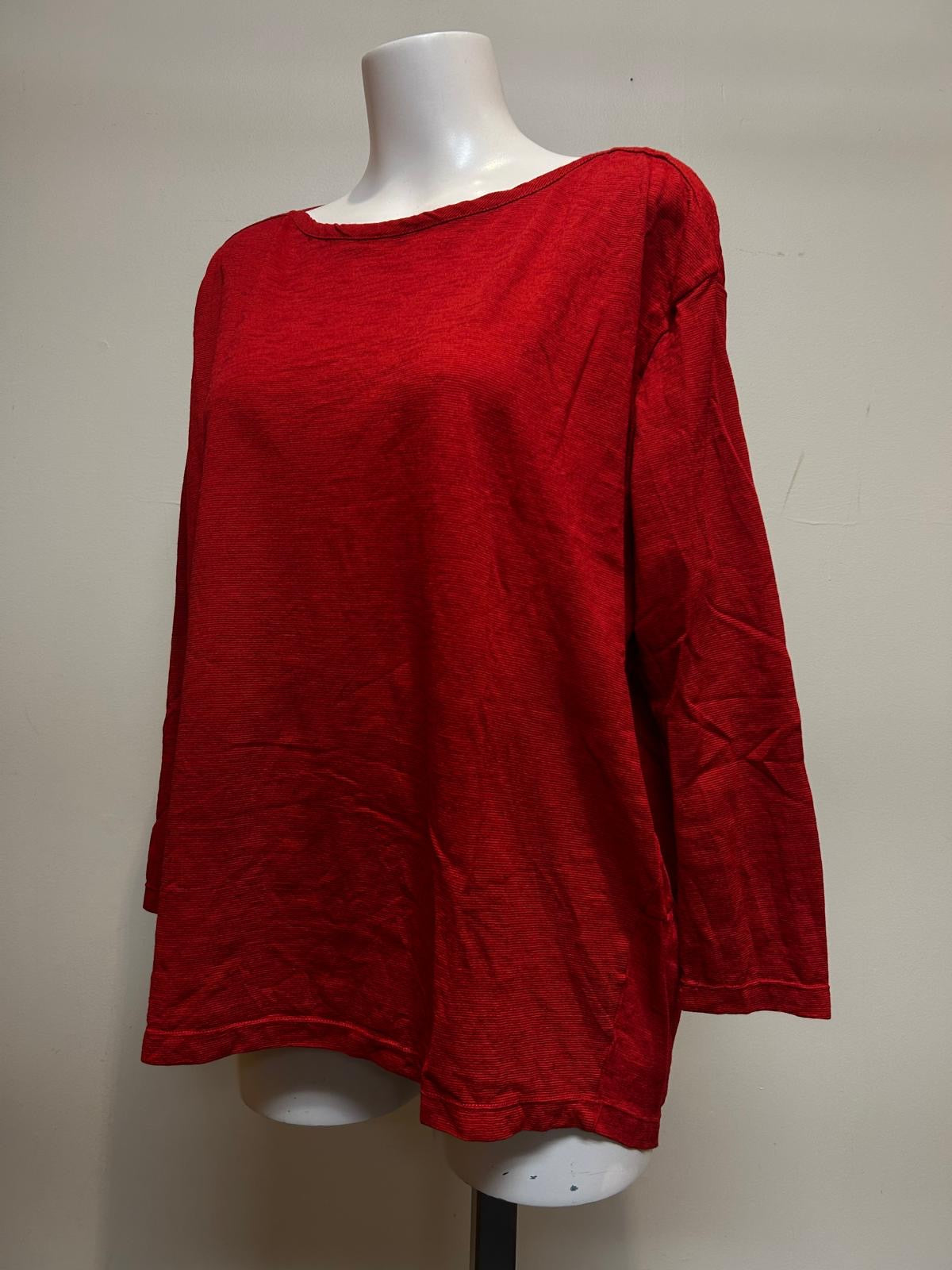 Valia V Merino Tunic Ruby