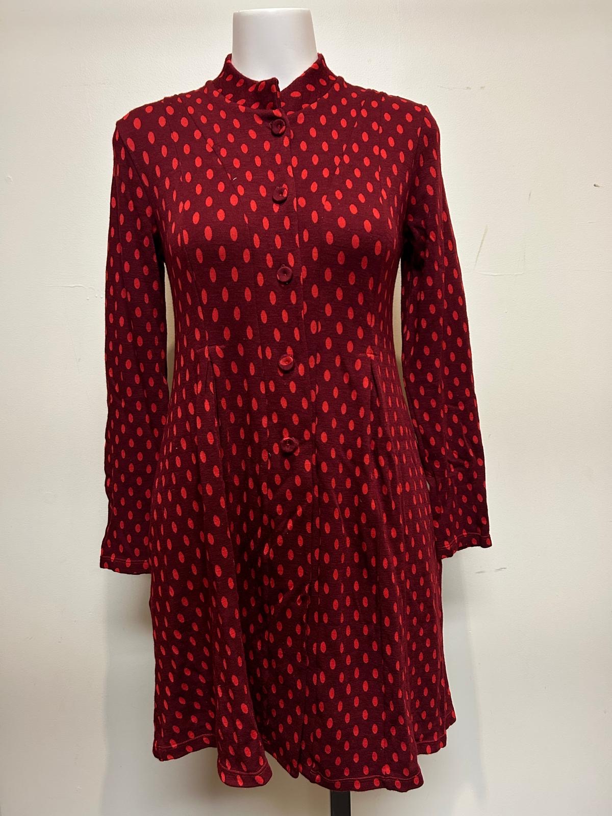 Valia Polka Dot Dixie Coat Red